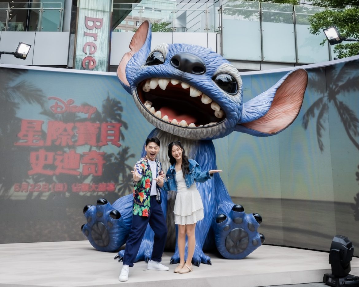 圖：全台唯一「史迪奇巨型雕像」揭幕 落腳台北信義區期間限定展出