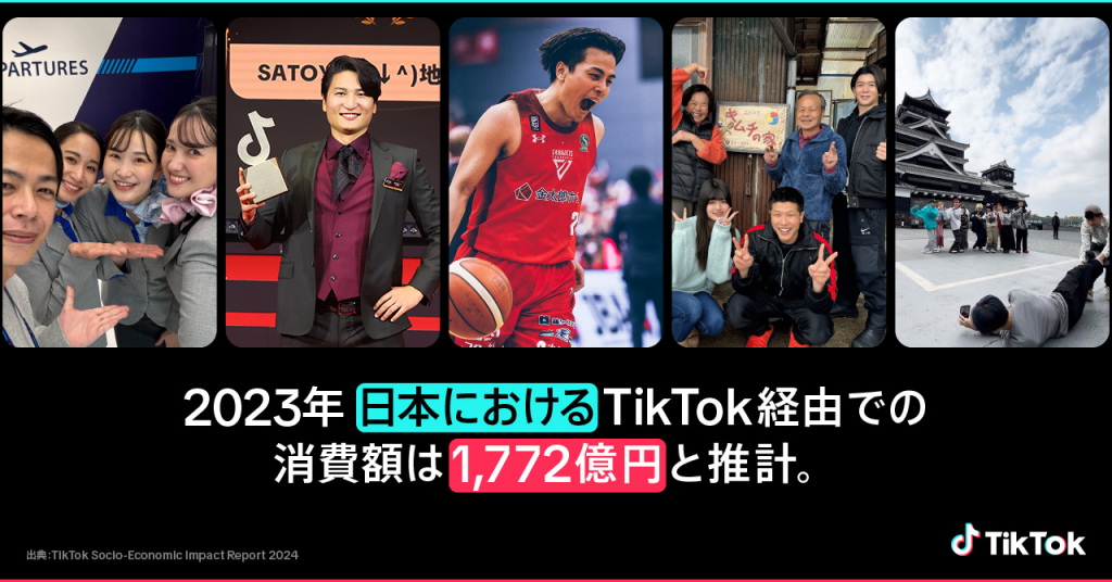 圖：TikTok去年發布調查報告指出該平台在日本產生的消費額預估為1772億日圓。